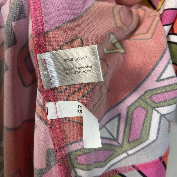 Muse Boston Proper Pink Orange Geometric Shift Drop Waist Retro Dress 12 Light - Picture 4 of 9